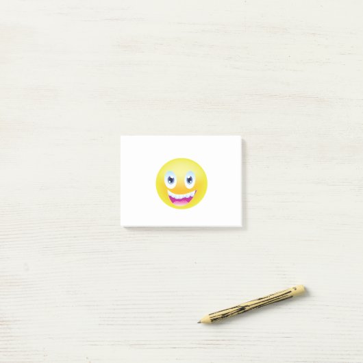 Groot Smiley Face Post-it® Notes (Op bureau)