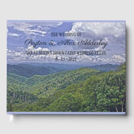 Groot Smoky Mountains Huwelijk Gastenboek (Voorkant)