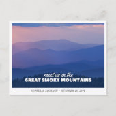 Groot Smoky Mountains Huwelijk Save the Date Briefkaart (Voorkant)