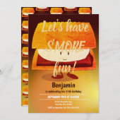 Groot S'more Kind Birthday Party - Verticale uitno Kaart (Voorkant / Achterkant)