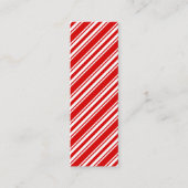 Groot snoepriet gestreept bladwijzer mini visitekaartje (Voorkant)