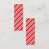 Groot snoepriet gestreept bladwijzer mini visitekaartje (Voorkant / Achterkant)