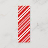 Groot snoepriet gestreept bladwijzer mini visitekaartje (Achterkant)