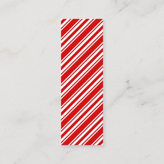 Groot snoepriet gestreept bladwijzer mini visitekaartje (Achterkant)