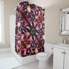 Groot spiegelen van licht gesculpeerd, op wit douchegordijn