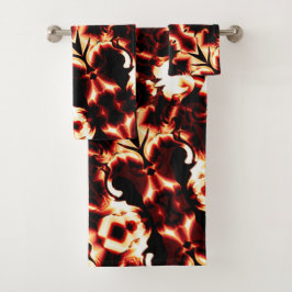 Groot spiegelen van licht gesculpte vormen bad handdoek