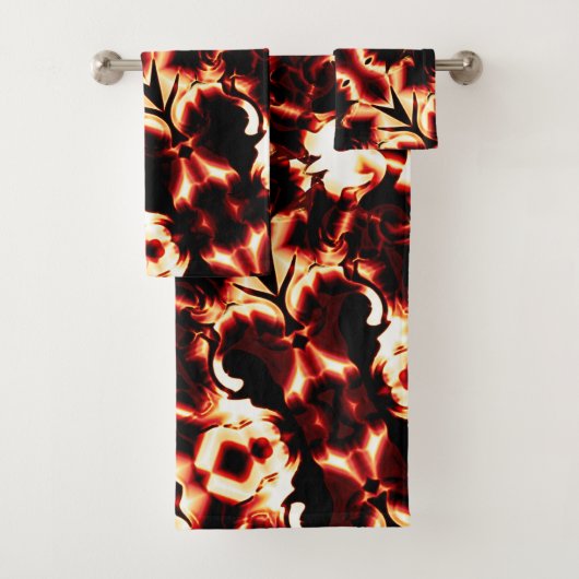 Groot spiegelen van licht gesculpte vormen bad handdoek (Insitu)