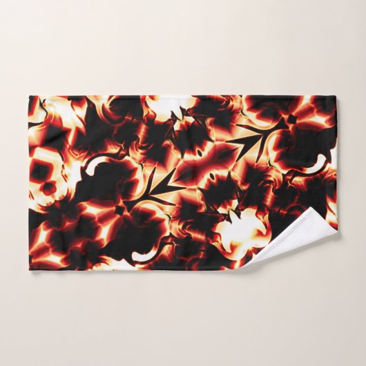 Groot spiegelen van licht gesculpte vormen bad handdoek (Handdoek)