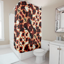 Groot spiegelen van licht gesculpte vormen douchegordijn