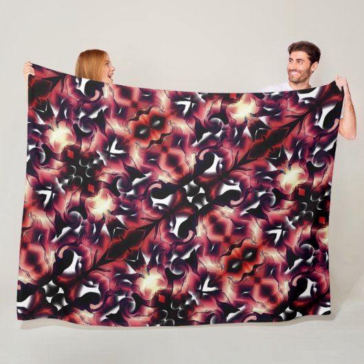 Groot spiegelen van licht gesculpte vormen fleece deken (In situ)