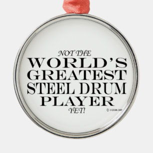 Groot staaldrumspeler, maar metaal metalen ornament