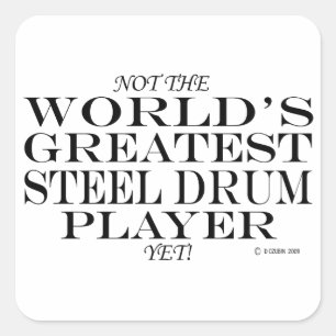 Groot-staaldrumspeler nog vierkante sticker