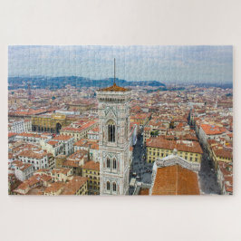 Groot stadsgezicht met torenklok, Florence, Italië Legpuzzel