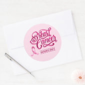 Groot Sticker-roze lint Ronde Sticker (Envelop)