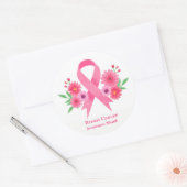 Groot Sticker-roze lint Ronde Sticker (Envelop)