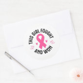 Groot Sticker-roze lint Ronde Sticker (Envelop)