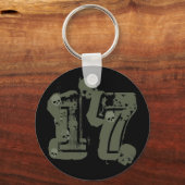 GROOT STIJLNUMMER 17 MET SKULLS SLEUTELHANGER (Voorkant)