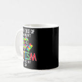 Groot stuk van mijn hart Autisme Zoon Bewustzijn M Koffiemok (Voorkant links)