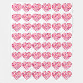 Groot tapelandje - Hearts Design Fleece Deken (Voorkant)