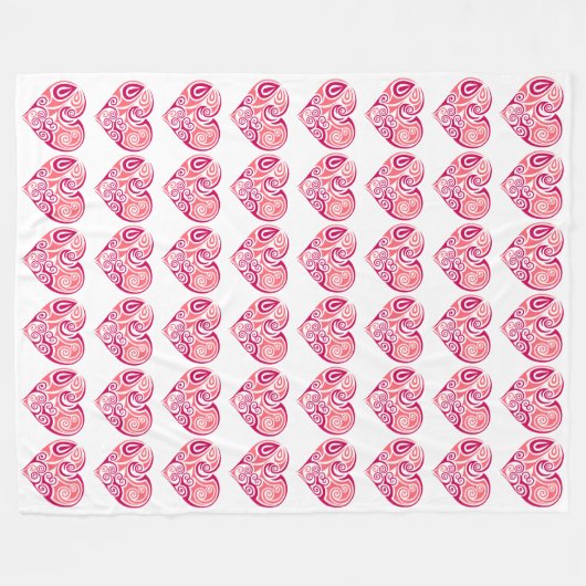 Groot tapelandje - Hearts Design Fleece Deken (Voorkant (Horizontaal))