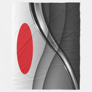 Groot tapelandje, modern, abstract, rood, zwart fleece deken