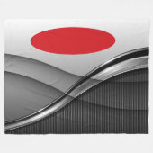 Groot tapelandje, modern, abstract, rood, zwart fleece deken (Voorkant (Horizontaal))