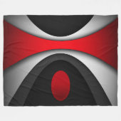Groot tapelandje, modern, abstract, rood, zwart fleece deken (Voorkant (Horizontaal))