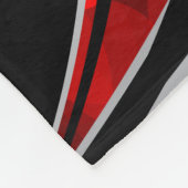 Groot tapelandje, modern, abstract, rood, zwart fleece deken (Hoek)
