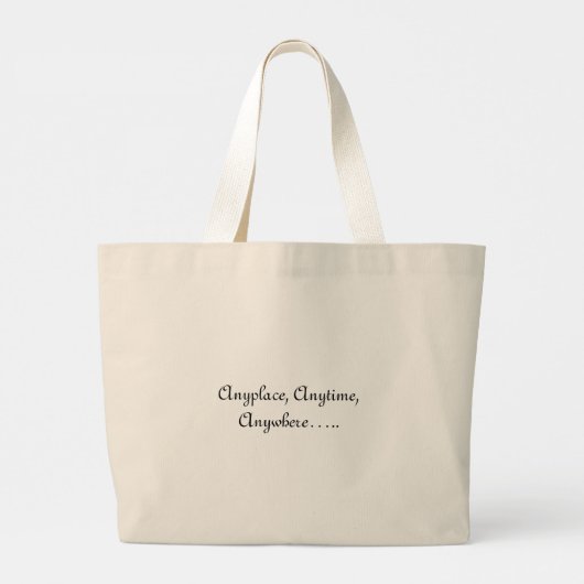 Groot Tas, overal, altijd en overal, boompje Grote Tote Bag (Achterkant)
