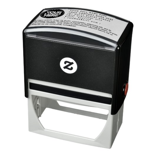 Groot tekstvak Modern zakelijk logo retouradres Zelfinktende Stempel (Product)