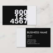 groot telefoonnummer visitekaartje (Voorkant / Achterkant)