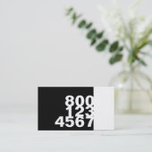 groot telefoonnummer visitekaartje (Staand voorkant)