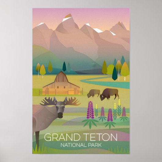 Groot Teton National Park Print (Voorkant)