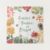 Groot, Thankful en Gezegend Oogst Wandkleed (Voorkant (horizontaal))