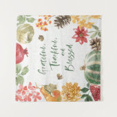 Groot, Thankful en Gezegend Oogst Wandkleed (Voorkant)