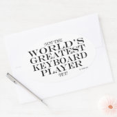 Groot toetsenbord speler, maar ovaal Sticker (Envelop)