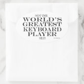 Groot toetsenbord speler, maar ovaal Sticker (Tas)