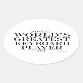 Groot toetsenbord speler, maar ovaal Sticker