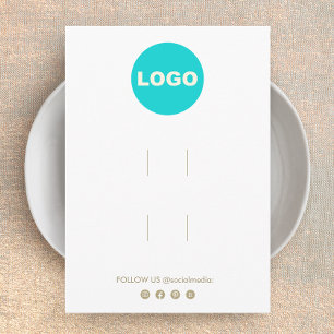 Groot Toevoegen Logo Twee haarclip accessoire Disp Informatiekaartje