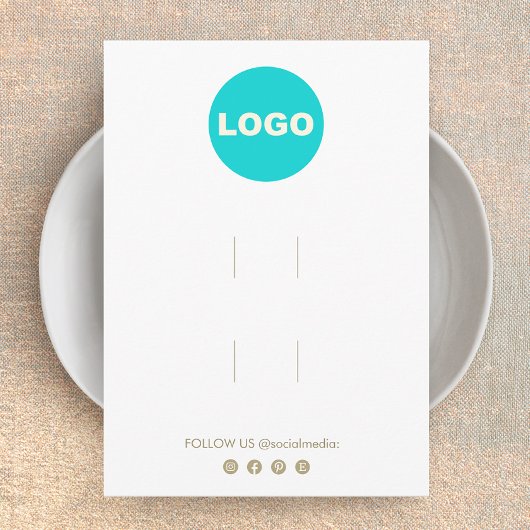 Groot Toevoegen Logo Twee haarclip accessoire Disp Informatiekaartje