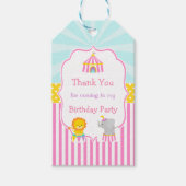 Groot Top Circus Carnaval in Roze Cadeau Label Cadeaulabel (Voorkant)