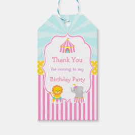 Groot Top Circus Carnaval in Roze Cadeau Label Cadeaulabel