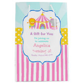 Groot Top Circus Carnaval Verjaardagsfeest Dank u Medium Cadeauzakje (Voorkant)