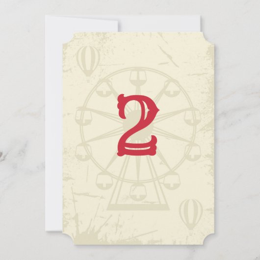 Groot Top Circus Carnaval Verjaardagsfeest Kaart (Achterkant)