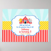 Groot Top Circus Carnaval Verjaardagsfeest Poster (Voorkant)