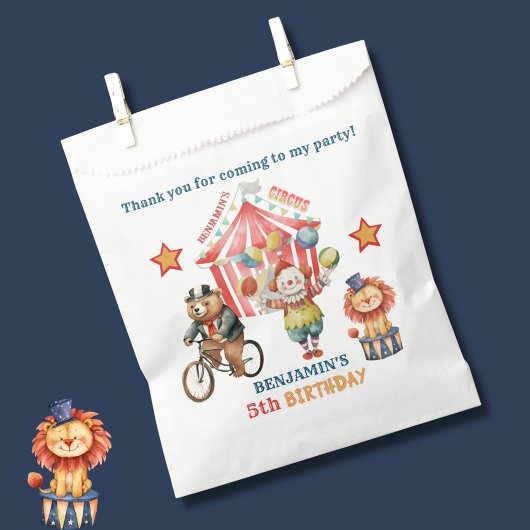 Groot Top Circus Carnaval Vijfde Verjaardag Bedankzakje