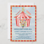 Groot Top Circus Carnaval Vijfde Verjaardag Kaart (Achterkant)