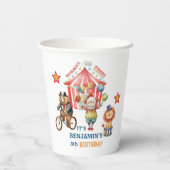 Groot Top Circus Carnaval Vijfde Verjaardag Papieren Bekers (Achterkant)