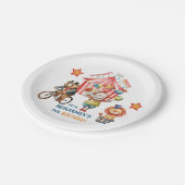 Groot Top Circus Carnaval Vijfde Verjaardag Papieren Bordje (Gekanteld)