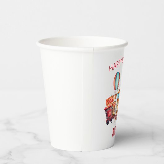 Groot Top Circus Gelukkige Verjaardag Papieren Bekers (Rechts)